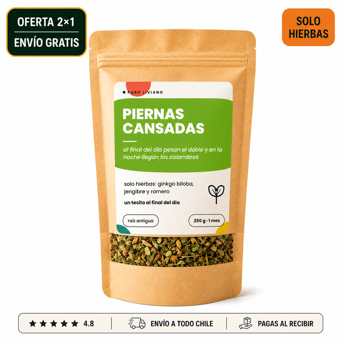 Té Piernas Cansadas – Paso Liviano Cada Día